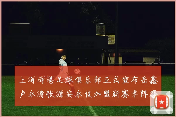 上海海港足球俱乐部正式宣布岳鑫卢永涛张源安永佳加盟新赛季阵容更新